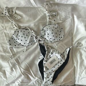 NWT Black & White Polka Dot Bikini Set Dippin Daisy’s